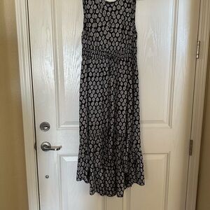 Lucky Brand Chic Black and White Patterned Dress